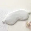 Máscara de Olhos Unissex de Seda Imitação Dupla Face Elegante para Dormir Que Bloqueia a Luz e Não Pressiona os Olhos Elástica para Viagem Intervalo de Almoço Sono