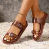 Sandalias Chanclas de Suela Gruesa Cómodas para Mujer Talla Grande Europeas y Americanas Transfronterizas Sentido Transfronterizo Nuevas Resistentes al Desgaste Venta al por Mayor Europea y Americana Talla Grande