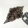 Lenço de Seda Estampado Levemente Luxuoso para Mulheres, Lenço Triangular, Lenço Triangular Decorativo de Seda, Lenço de Pescoço, Xale, Atacado