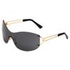 Gafas de Sol para Mujer 2024 Cuadradas de Media Montura de Gama Alta Personalizadas para Hombre Comercio Transfronterizo Mayorista Tendencia Ins