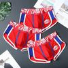 Ropa interior de algodón puro para hombre estilo deportivo talla grande personalizada pantalones de talle medio transpirables holgados color puro nuevo estilo bóxers de algodón