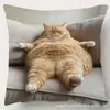 Funda de Almohada de Gato Más Vendida de Temu, Funda de Cojín Decorativa para el Hogar de Animales Linda y Divertida, Hecha a Medida y Disponible para Dropshipping