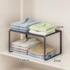Armário com Divisória em Camadas Retrátil Organizador de Armazenamento em Camadas para Roupas Armário de Quarto Prateleira Organizadora de Armazenamento em Camadas