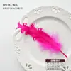 Shangjin Colorido Pluma Crecimiento Natural Rizado DIY Flores Ramo Empaque Accesorios Combinación de Atmósfera
