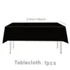 Platos de papel de encaje negro sólido, servilletas de papel, vajilla desechable para fiestas, camino de mesa, mantel, suministros de decoración para fiestas navideñas