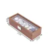 Caja de Almacenamiento para Relojes a Prueba de Polvo Color Nogal en Stock, Caja para Colección de Pulseras, Vitrina para Relojes