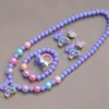 2026 Borboleta Novo Estilo Infantil Desenho Animado Fofo Princesa Conjunto de Colar e Pulseira Conjunto de Joias Coração de Menina Presente
