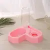 Dispensador automático de agua para perros, en forma de corazón, cuenco para mascotas de ángulo recto, previene la humedad, apto para gatos y perros, comedero y bebedero multifuncional
