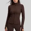 Chaqueta de Fitness de Empalme Transfronterizo Europeo y Americano Transpirable Elástica con Bolsillo para Correr y Ciclismo Ropa Deportiva para Yoga Chaqueta