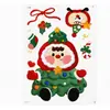 Decoraciones navideñas, Papá Noel, árbol de Navidad, copo de nieve, pegatinas electrostáticas para vidrio, decoraciones para escaparates, pegatinas de ventana de dibujos animados