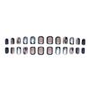 Ropa de estilo dark hot girl y parche de uñas negro plateado floreciente corto desmontable pieza de uña postiza producto terminado al por mayor