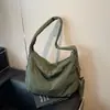 Bolso de Hombro Casual Transfronterizo para Mujer, Bolso de Hombro Simple de Color Sólido de Gran Capacidad Nuevo para Salir, Asistir a Clases, Viajar al Trabajo y Bolso Cruzado