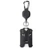 Llavero de Mochila con Hebilla Retráctil Transfronteriza Rebote Automático Negro Hebilla Fácil de Tirar Portatarjetas de PC Hebilla para Insignia de Identificación Fabricante