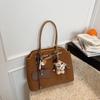 Maletín Retro Perezoso para Mujer, Gran Capacidad, Versátil, Diseño Simple de Nicho, Bolso de Hombro Satchel