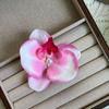 Grampo de cabelo de phalaenopsis sintético de PU Clipe de franja elegante francês Atmosfera Decoração de presente de casamento Adereços de foto