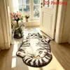 Superventas transfronterizo alfombra suave para mesita de noche de dormitorio visual 3D, tacto suave, amigable con la piel, cachemira sintética, alfombra decorativa fácil de cuidar para sala de estar, mesa de centro
