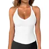 2026 Top Regata Canelado Feminino Transfronteiriço Europeu e Americano, Estilo Básico de Verão, Camisola Sexy Justa ao Corpo, Top Regata para Usar por Cima com Decote V