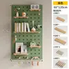 Estante de Pared de Tablero Perforado de Madera Maciza para Almacenamiento Pasillo Color Nogal Forma Decoración de Pared Exhibición de Almacenamiento