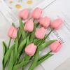 Flores Tulipa Artificiais Mini Pu, Ornamentos Florais para Casamento e Decoração de Casa Transfronteiriça, Venda Direta e Atacado do Fabricante