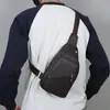 Nova Bolsa de Peito Masculina para Comércio Exterior, Bolsa de Ombro Casual de Couro PU Macio de Grande Capacidade, Bolsa Transversal Moderna Resistente ao Desgaste para Viagem de Negócios