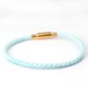 Pulseira de Cordão de Couro de Aço Inoxidável 3,0mm Fivela Resistente ao Desgaste Cordão de Couro Pendurado Fecho de Pressão Usável Ouro Duro Miçangas Cordão de Mão