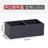 Caja de Té para Hotel, Caja de Almacenamiento para Bolsitas de Té, Compartimento Doble para Paquetes de Azúcar, Paquetes de Café, Caja para Paquetes de Azúcar de Té con Leche, Caja de Medicina con Logo de Cuero