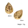 Pendientes de Acero Inoxidable Transfronterizos Nuevos Europeos y Americanos para Mujer, Exquisitos, Modernos, de Gama Alta, Lujo Ligero, Acero de Titanio Antidesvanecimiento Pendientes al por Mayor