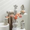 Shumen Vintage Estilo Sedoso Cerâmica Decoração Vaso de Flores Secas Entrada Sala de Estar Pousada Ornamentos de Flores Luxo Leve de Alta Qualidade