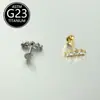 Joia para Piercing em Liga de Titânio F136 com Cinco Pedras de Zircônia, Disponível em Vários Tamanhos, Piercings Labiais, Piercings Nasais 16g, Piercings de Lóbulo da Orelha, Piercings de Cartilagem da Orelha