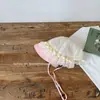 Sombrero de Pescador de Malla con Adorno de Encaje de Verano para Bebés y Niños Pequeños, Estilo Delgado para Salidas, Sombrero de Protección Solar