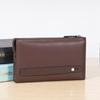 Billetera para hombre de cuero genuino Maroute, bolso de mano largo con cremallera, clutch de alta calidad para negocios, clutch de piel de vaca de primera capa para hombre, a la moda