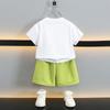 Conjunto de Verano con Mangas Cortas para Bebé Niño 2026 Nuevo Elegante Conjunto de Dos Piezas para Bebés y Niños, Ropa Delgada de Moda para Niños