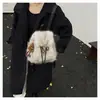 Mochila de Viaje Peluda para Mujer 2025 Nueva Moda Salida de Primavera Bolso Escolar Mochila para Estudiante Universitario Viajero Bolso de Mano