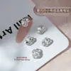 Estilo Igual ao Livro Vermelho Água Fervida Empilhado Diamante Doce de Rocha Brilhante Quadrado Gordo Almofada Transparente Branco Formado Arte de Unha Bola de Diamante Joia
