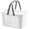 Cesta de Banho Portátil Branca Simples para Banheiro Cesta de Armazenamento de Artigos de Higiene Pessoal Plástico Estrutura de Armazenamento para Banho de Estudante
