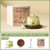 Juego de Té Factory Flower Whisper Cerámica Kung Fu Juego de Té Gama Alta Gaiwan Blanco Mineral Tetera Personal y Taza de Degustación