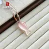 Collar Colgante de Pez con Piedra Ojo de Gato Lindo para Mujer, Nuevo Modelo 2026, Accesorio de Cadena para Clavícula de Lujo Ligero de Nicho
