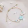Jingdezhen Navidad Cerámica Cuerda Trenzada Pulsera Animales de Dibujos Animados Cuerda de Mano Joyería al por Mayor para Atracciones Turísticas Nicho Lujo Ligero