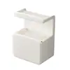 Caja de pañuelos de pared, instalación sin perforación, estante de almacenamiento de tres niveles para baño, portarrollos de papel higiénico y pañuelos, venta al por mayor