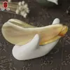 Estoque de fábrica e bela textura natural raspadores de chifre de iaque raspador de chifre de vírgula espessado atacado