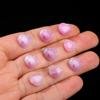 Jingdian Jewelry Natural Roxo Lihui Amor Furo Cruzado Acessórios de Escultura Semiacabados em Forma de Coração Solteiro Acessórios de Joalheria DIY