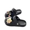 Zapatos Zuecos Juveniles y Antienvejecimiento con Borde Dulce Ondulado para Mujer, Sandalias Mary Jane Cerradas de EVA para Verano, Uso al Aire Libre y Viajes