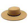 Sombrero de mujer británico de otoño e invierno estilo socialité retro coreano moda todo fósforo jazz sombrero de copa plana de lana negro francés sombrero de copa