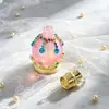 Botella de Relleno de Aceite Esencial para Perfume de 15 ml con Borla de Pedrería Retro Exquisita y Esmalte Artesanal Tamaño Portátil para Viaje