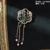 Broche Peônia Esmaltado Estilo Chinês Retro Feminino de Alta Qualidade para Hanfu Cheongsam Acessórios Exquisitos Alfinete Elegante
