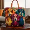 2026 Nova Série de Filhotes Transfronteiriça Estampa Digital Bolsa Tote Acolchoada de Ombro Fashion