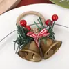 Novos anéis de guardanapo de sino de Natal para decoração de mesa de hotel, louças festivas, porta-guardanapos criativos de metal trançado