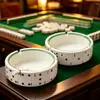 Cenicero Cerámico Creativo de Mahjong y Póker, Especial para Salas de Juegos, Cenicero Personalizado, Adorno Decorativo de Escritorio para el Hogar de Moda
