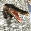 Modelo de Cabeza de Animal Simulada Dinosaurio Cocodrilo Triceratops Monstruo Colgantes de Pared Casa de Campo Paraíso Infantil Decoración de Pared
