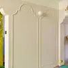 Tira Decorativa para Puerta de Gabinete Línea Suave de PVC Estilo Francés, Tira de Borde Curvo para Pared de Fondo, Moldura Decorativa de Yeso, Forma de Arco de PU